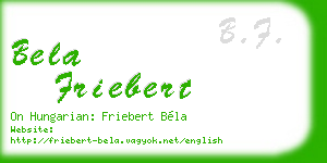 bela friebert business card